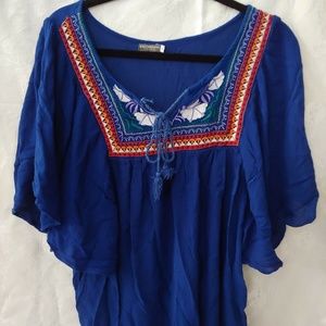 Earthbound Embroidered Top Size XL